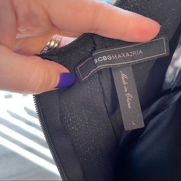 🔥HOST PICK🔥 BCBGMAXAZRIA size L black dress - Picture 5 of 6